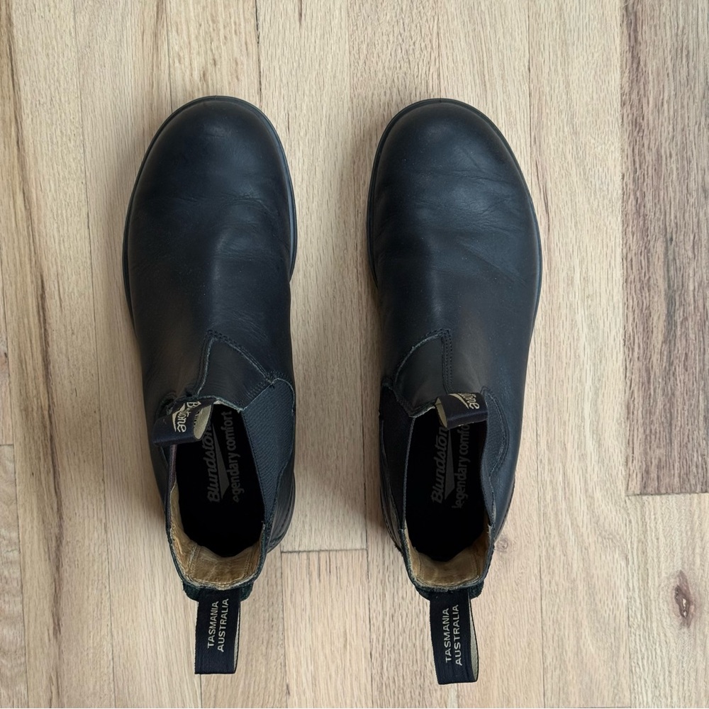 Blundstone 558 Black Leather Chelsea Boots Men’s 9.5 US - Picture 3 of 5